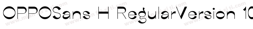 OPPOSans H RegularVersion 100字体转换